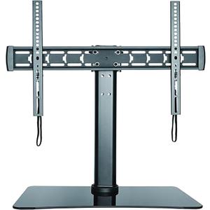 Stanley 32 70-Inch Adjustable Tabletop TV Stand with Glass Base, Black