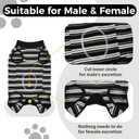 LeleTail Dog Recovery Suit Female Spay, Soft Dog Surgery Suit for Male Neuter, Anti-Lick Wounds Cone Alternatives, Pet Onesie Bodysuit for Pet Abdominal Wound After Surgery Protect, Black 2XL