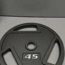 Fitvids Cast Iron 2-Inch Olympic Weight Plate for Strength Training & Weightlifting, Multiple Weights 