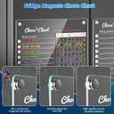 2 x Acrylic Magnetic Chore Chart for Kids,Chores Chart for Fridge Refrigerator,Dry Erase Behavior Chore Chart for Multiple Kids,Responsibility Reward Chart for Teens Adults Family,11.5"x15"(1 Pack)