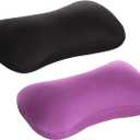 2 Pack Microbead Neck Pillow Squishy, Bone Headrest Pillow Neck & Cervical Support Bolster Cushion Comfortable Soft Universal Tube Pillow for Home Sofa Bed Travel Car Sleeping (Black + Purple)