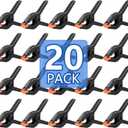 20 Pack 4.5 inch Plastic Spring Clamps, Black Heavy Duty Clips, Backdrop Clips, Woodworking Clamps, Plastic Clamps for Crafts, Backdrop Stand, Woodworking, Photography