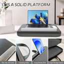 Lap Desk - Portable Laptop Desk Fits up to 15.6 inch Laptops, Wrist Pad, Storage Function, Tablet & Phone Holder, Laptop Stand for Home Office Study (Black & Dark Gray)