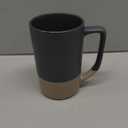 16 OZ Large Coffee Mug, Two Color Combination Big Ceramic Tea Cup with Square Handle with White Speckled for Men Women Restaurant Home Office Hot Drinks, Grey (Gray)