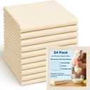 24 Pcs Cheesecloth for Straining 20x20 Inch  Reusable Grade 100 Muslin Cloth, Ultra-Fine 56x42 Weave, 100% Unbleached Cotton with Hemmed Edges, Cheese Cloth Strainer for Yogurt, Nut Milk & Baking