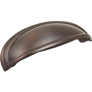 Amerock | Cabinet Cup Pull | Oil Rubbed Bronze | 3 inch. (76 mm) & 4 inch. (102 mm) Center to Center | Ashby | 1 Pack | Drawer Pull | Drawer Handle | Cabinet Hardware