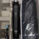 Oral-B iO Simple Clean Rechargeable Electric Powered Toothbrush, Night Black with 1 Gentle Care Brush Head and 1 Black Travel Case - Automatic Pressure Sensor to Protect Gums - 3 Modes - 2 Min Timer