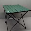 VILLEY Portable Camping Side Table, Ultralight Aluminum Folding Beach Table with Carry Bag for Outdoor Cooking, Picnic, Camp, Boat, Travel (Medium 19'', Green)