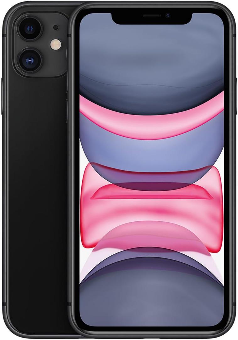 Apple iPhone 11, 64GB, Black - Unlocked (Renewed)