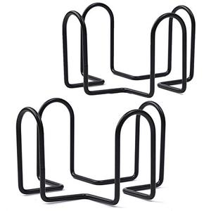 Coaster Holder 4.3 Inch Black Iron Metal Holder Storage Caddy for Both Round and Square Coasters Fit 4 to 9 Pieces Coasters