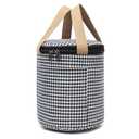 Modoker Small Lunch Bag for Men and Women,Insulated Lunch Cooler Tote Bag for Work Picnic,Reusable Thermal Lunch Box Portable Insulated Cooler,Black and White Pack of 2