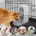 Lemtrflo 28oz Hanging Automatic Water DispenserRabbit Water Bottle,Bunny Guinea Pig Ferret Water Bowl for Cage,Suitable for Small Animal Puppies(Cage Grid Spacing Over 1.2'') (Gray)