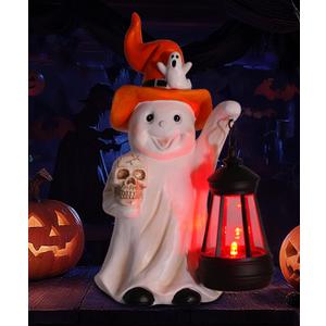 Nacome Halloween Cute Ghost with Solar Lantern: Scary Figurine Spooky Decoration for Garden Outdoor, Holiday, Party, Indoor, Office,Dinner Table - Adorable Gift Ideal Choice Nacome Halloween Cute Ghost with Solar Lantern: Scary Figurine Spooky Decoration for Garden Outdoor, Holiday, Party, Indoor, Office,Dinner Table - Adorable Gift Ideal Choice