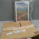 16x20 Picture Frames Matted for 11x14 and 12x16 Picture, Solid Wood with Oak Wood Grain, Double Mats Photo Frame with Plexiglass Fits 3 sizes, Tabletop or Wall Mounting Display, Oak