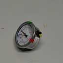 2 1-2" Pressure Gauge, Stainless Steel Case, Chrome Plated Brass Connection, Liquid Filled, 0-60 psi/kPa, Back Mount 1/4" NPT