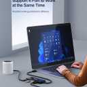 USB 3.0 Hub, 4 Port USB Hub Splitter, USB A Expander Portable USB Adapter Multiport Data Hub for Laptop, iMac Pro, MacBook Air, Mac mini/Pro, Surface Pro, USB Flash Drives, and Mobile HDD-Black (1 Feet)