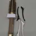 AIMIKE Round Hair Brush, 1 inch Barrel with Boar Bristles, Nano Thermal Ceramic & Ionic Tech, for Blow Drying, Styling, Curling and Shine + 4 Clips (Gold, Unisex, Fine Hair, Short Hair, Anti-Frizz)