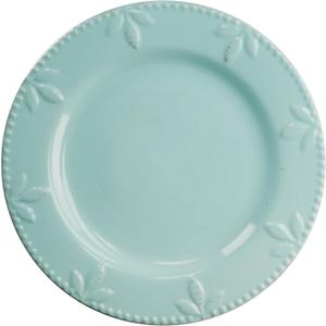 Signature Housewares 4 Piece Sorrento Collection Stoneware Dinnerware Set, Aqua Blue
