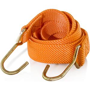 Marcobrothers Flat Bungee Cords Elastic Straps with HooksHeavy Duty Bungee Cord (60 inch X 1, Orange)
