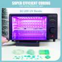 FAST MELT UV Resin Curing Box, 395nm UV Curing Light Station with 36 LED Beads, Auto UV Curing Resin Dryer Timer Setting Digital Display(S/M/H) with Tray, UV Light for Craft|Jewelry Making|DIY Decor