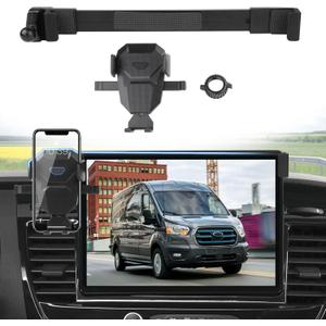 Sunsdrew Car Phone Holder for 2022-2025 Ford E-Transit/23-25 Transit Accessories,Adjustable GPS E-Transit Phone Mount ONLY for 12-inch Screen,Hands-Free Ultra Stable Air Vent Phone Stand Anti-Shake