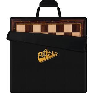Peradix Wooden Chess Board 18.89 Inch Professional Tournament Chessboard with Storage Bag, Premium Luxury Board Game for Adults, Kids and Family Game Night & Gift Packages, Board Only No Pieces (Maple & Ebony)