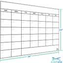 Dry Erase Whiteboard Wall Calendar Decal Sticker – 36 x 24 Inch Large Self-Adhesive, Removable, Residue Free Contact Paper for Home and Office – Marker & Eraser Included