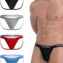 KAREN SPACE Sexy Athletic Supporters Men's Underwear Breathable Jockstrap Mens Cotton Thong (S)