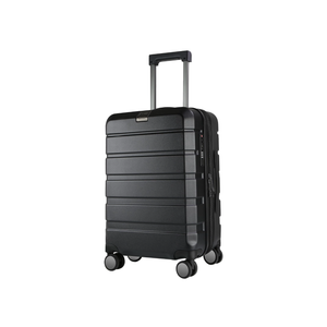 KROSER Hardside Expandable Carry On Luggage with Spinner Wheels & Built-in TSA Lock, Durable Suitcase Rolling Luggage with USB Port, Carry-On 20-Inch, Black