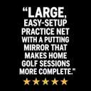 Golf Hitting Net with Putting Mirror, 10×7ft
Heavy Duty, Indoor & Outdoor Use, Easy to Assemble