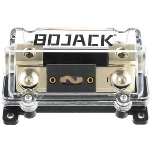 BOJACK 0/2/4 Gauge AWG in-Line ANL Fuse Holder with 300 Amp Fuse No Wire Terminals Needed Inline Fuse Holder with Insulating Cover, Automotive 4, 2, 0 Gauge Fuse Block (300A)