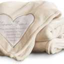 Pavilion Gift Company 19506 Comfort Forever Friend Thick Warm 320 GSM Royal Plush Throw Blanket, Beige