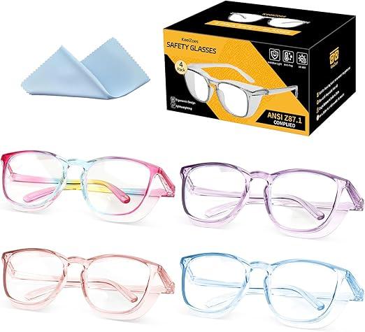 KeeiZoes Safety Glasses Anti Fog Goggles For Women, Nurses Protective Eyewear Blue Light & UV Blocking Eye Protection Glasses