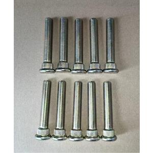10 PCS Extended Longer Than Stock Serrated Wheel Stud Bolts 1/2-20 Thread 0.625 in. Knurl, 3 in. Length Replacement for Most Ford & Jeep Mazda Lincoln Mercury