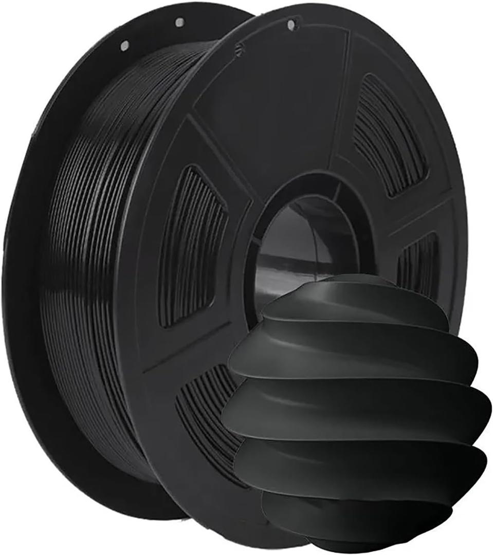 PLA Filament 3D Printer Filament Modeling Material 1.75mm 200g, High Speed Printing Filament, Enhanced Toughness, No Clogging No Warping, Dimensional Accuracy 0.02mm Black