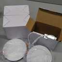 Amico 6 Pack 5 Inch 5CCT Ultra-Thin LED Canless Recessed Ceiling Light with Junction Box, 2700K/3000K/3500K/4000K/5000K Selectable, 11W=75W, 900LM High Brightness, Dimmable Wafer Downlight-ETL&FCC