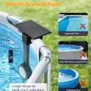 Solar Pool Lights for Metal Frame Above Ground Pools with Remote