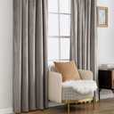 MIULEE Silver Gray Velvet Curtains 84 inches - Luxury Blackout Curtains for Bedroom Living Room Thermal Insulated Super Soft Window Drapes Rod Pocket & Back Tab, W52 x L84 inches, 2 Panels