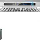 Tieasy 42 Inch Under Cabinet Range Hood, 900 CFM Smart Kitchen Vent Hood with Voice/Gesture/Remote/Touch Control, Dual Motor Stove Hood with 4-Speed, LED Lights, Works with SmartLife, Google & Alexa