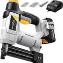 20V Nail Gun Battery Powered, 18 GA 2-in-1 Cordless Brad Nailer Stapler with 2.0Ah Battery, 800 Nails(Up to 1-1/4") and 200 Staples, Electric Nail Gun for Upholstery, Woodworking & Home Improvement