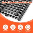 18.75" Grill Grates for Weber Genesis II 300 & Genesis II LX 300 Grills, Grill Parts for Weber Genesis 2 E310, Genesis II E310 315 335, Porcelain-Enameled Cast Iron Replacement Grates for Weber 66095