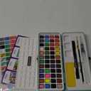 ARTISTRO Watercolor Paint Set, Vivid Colors in Portable Box, Palette set, Including Metallic and Fluorescent Colors. Perfect Travel Watercolor Set for Artists, Amateur Hobbyists and Painting
