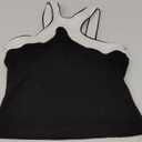 ACCPUR Women Color Block Cut Out Criss Cross Halter Tank Y2k Summer Sexy Sleeveless Backless Cami Shirt Tops, Large