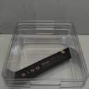 BINO | Plastic Storage Bins, Medium - 2 Pack | THE LUCID COLLECTION | Multi-Use Built-In Handles | BPA-Free | Clear Storage Containers | Fridge Organizer | Pantry & Home Organization