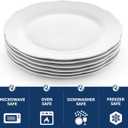 Y YHY Ceramic Dinner Plates, 10.6 Inch Porcelain Scalloped Plates, Off-White Serving Dishes Set of 6 for Home Kitchen, Microwave & Dishwasher Safe, Dinnerware Dishes Gift for Thanksgiving Christmas