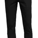 Plaid&Plain Men's Skinny Stretchy Khaki Pants Colored Pants Slim Fit Slacks Tapered Trousers, Size 32W x 30L (Black)