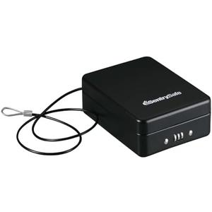 SentrySafe Small Safe, Black Lock Box with Combination Lock for Office or Dorm Secures Money, Passport, Jewelry, 0.05 Cubic Feet, Exterior: 2.6 in. H x 5.9 in. W x 8.0 in. D, ‎P005C