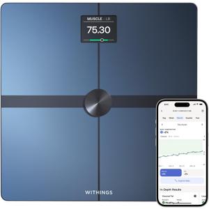 WITHINGS Body Smart - Accurate Scale for Body Weight and Fat Percentage, Body Composition Wi-Fi and Bluetooth Weight Scale, Baby Weight Scale, Smart Scale Apple Health Compatible, Bathroom Scale (Black)