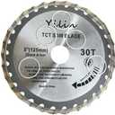 Heimerdinger 5 Inch Circular Saw Blades with Reduce Ring, 4/5 inch (20mm) Arbor,TCT 30T Framing,125MM Replacement Saw Blade for Various Wood Cutting
