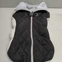 FUAMEY Dog Coat for Large Dogs, Waterproof Dog Winter Jacket with Harness Built in Puppy Cold Weather Coats Reflective Pet Vest with Zipper Warm Fleece Dogs Snowsuit Windproof Black XL